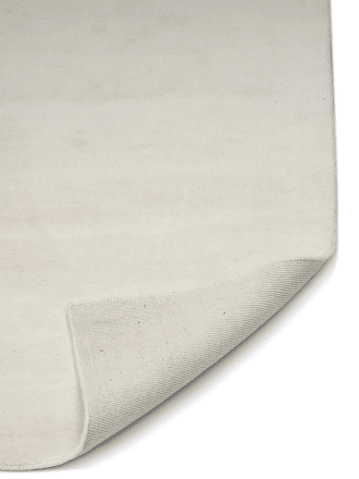 Solid Ensfarvet Uld Tæppe - Off White