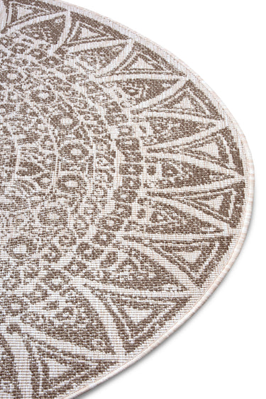 Nora Inde/Ude Tæppe - 105453 Beige (Rundt)
