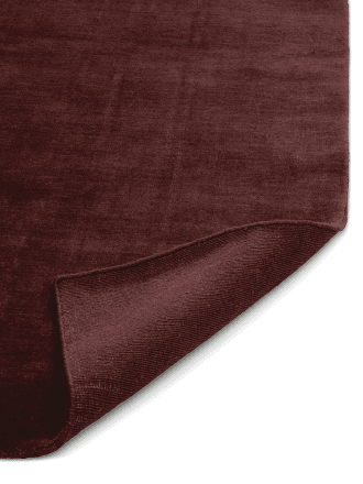Solid Ensfarvet Uld Tæppe - Burgundy
