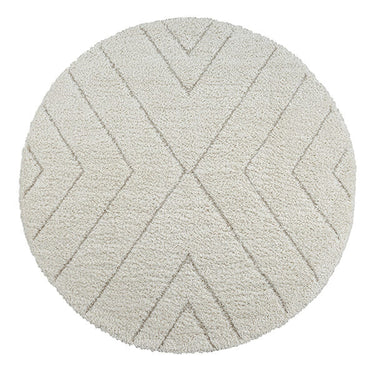 Ideal Shaggy Tæppe - 80362 360-Creme (Rundt)