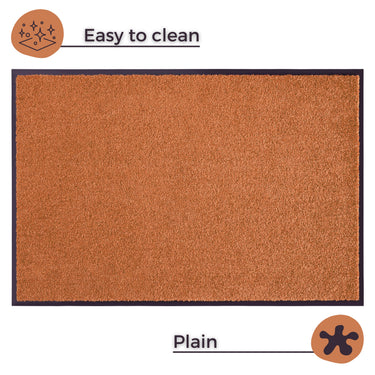 Wash & Clean Ensfarvet Dørmåtte - 101469 Orange