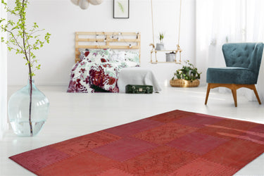Lyrical Patchwork Tæppe - 210 Multi/Rød