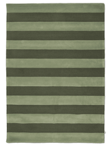 Stripe Boucle Uld Tæppe - Green
