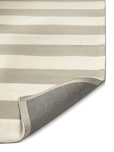 Stripe Boucle Uld Tæppe - Ivory Beige