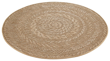 Forest Inde/Ude Tæppe - 103998 Beige (Rundt)