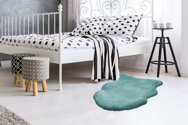 Rabbit Sheepskin Tæppe - 225 Turkis