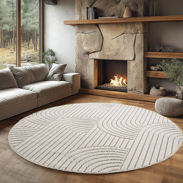 Helix Tæppe - Rundt - 2201 Creme