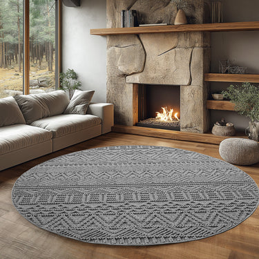 Helix Tæppe - Rundt - 2202 Sølv