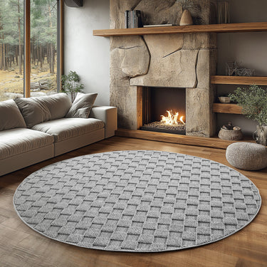 Helix Tæppe - Rundt - 2203 Sølv