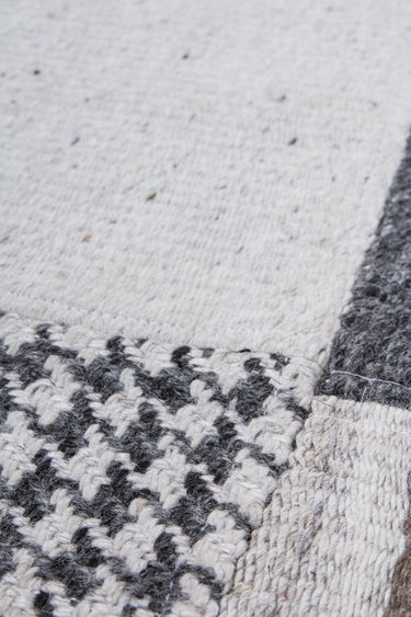 Liana Patchwork Uldtæppe - 210 Naturlig