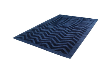 Luxury Viscose Tæppe - 410 Marineblå