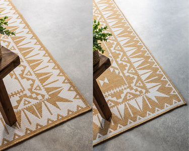 Elle Decoration - Gemini Vendbart Inde/Ude Tæppe - 106022 Okker