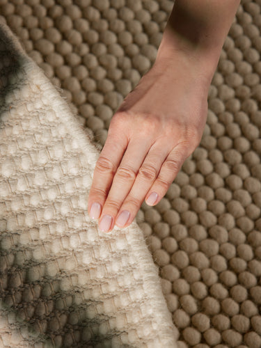 Richmond Uldtæppe - 106367 Beige (Rundt)