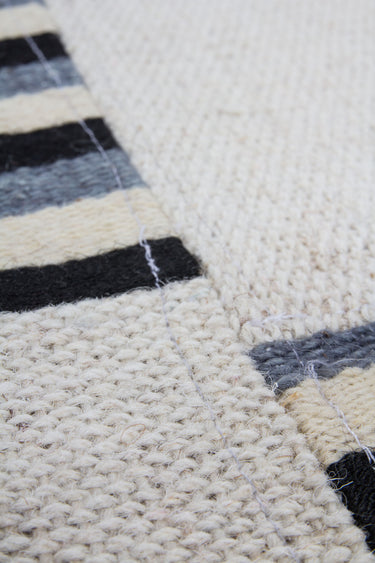 Liana Patchwork Uldtæppe - 212 Naturlig