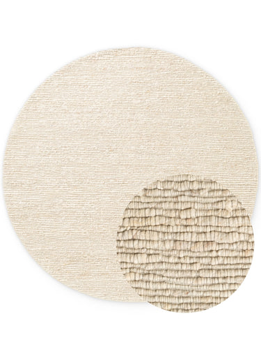 Bexley Uldtæppe - 106433 Natur/Creme (Rundt)