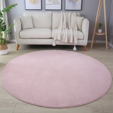 Sky Ensfarvet Tæppe - 5400 Rose