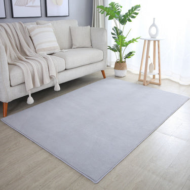 Sky Ensfarvet Tæppe - 5400 Silver