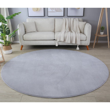 Sky Ensfarvet Tæppe - 5400 Silver