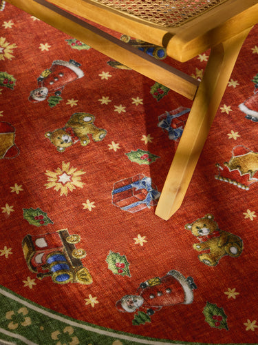 Villeroy&Boch Toy's Delight Juletæppe - Nostalgic Noel Rød/Grøn (Rundt)
