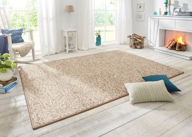 Wolly Uld look tæppe - 102842 Brun