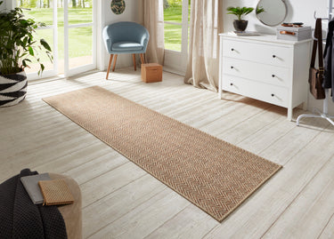 Nature Inde/Ude Tæppe Løber - 104267 Beige