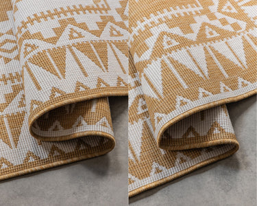 Elle Decoration - Gemini Vendbart Inde/Ude Tæppe - 106022 Okker