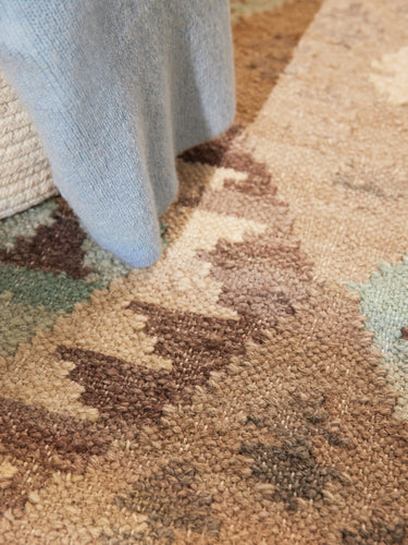 Kamal Afgansk Kelim Tæppe - 106243 Beige