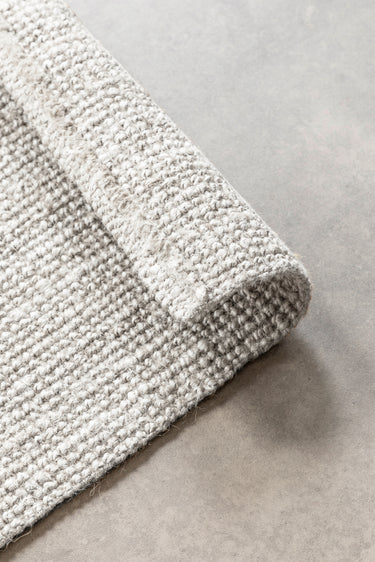 Bouclé Jutetæppe - 106325 Hvid