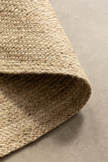 Jute Braided Jutetæppe - 106007 Elfenben (Rundt)