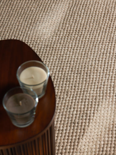 Elle Decoration - Lyon Uldtæppe - 106315 Beige (Rundt)