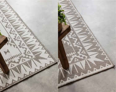 Elle Decoration - Gemini Vendbart Inde/Ude Tæppe - 106021 Beige