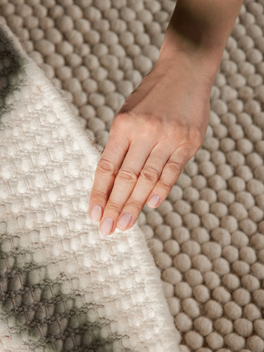 Richmond Uldtæppe - 106366 Beige (Rundt)