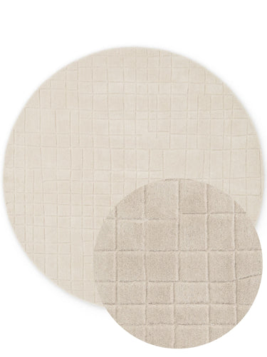Villeroy&Boch 1890 Uldtæppe - Kenso Beige (Rundt)