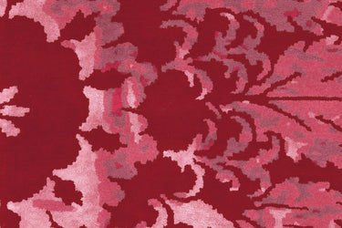 Satin Uldtæppe - 8061 Rød