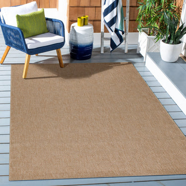 Dhaka fladvævet tæppe - 8713 Beige