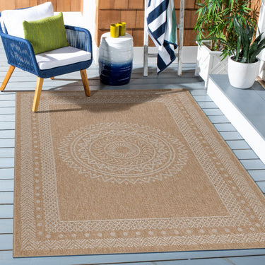 Dhaka fladvævet tæppe - 8714 Beige