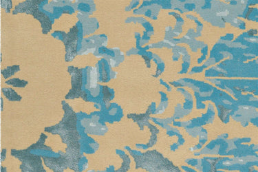 Satin Uldtæppe - 8061 Creme/Turkis