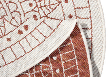 Twin Vendbart Inde/Ude Tæppe - 103102 Beige (Rundt)