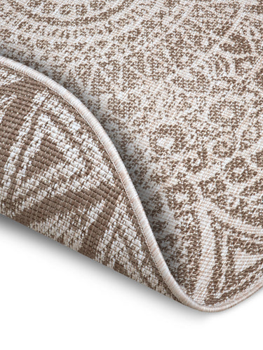 Nora Inde/Ude Tæppe - 105453 Beige (Rundt)