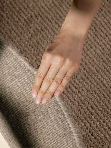 Greenwich Uldtæppe - 106362 Beige (Rundt)