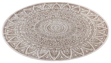 Nora Inde/Ude Tæppe - 105453 Beige (Rundt)