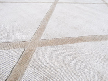 Luxury Viscose Tæppe  - 210 Elfenben/Taupe