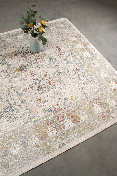Excellence Tæppe  - Beige Green Multi