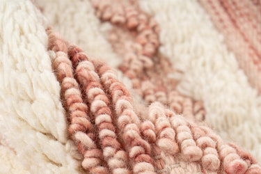 Bohist Uldtæppe - 225 Rosa/Creme