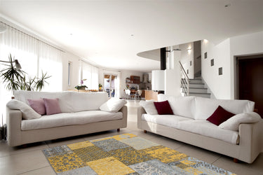Symphony Patchwork Tæppe - 160 Guld