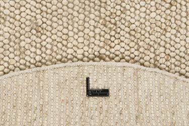 RZ Bubbles Rundt Uldtæppe - Beige