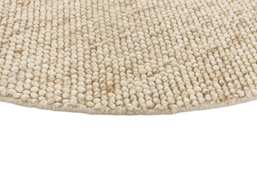 RZ Bubbles Rundt Uldtæppe - Beige