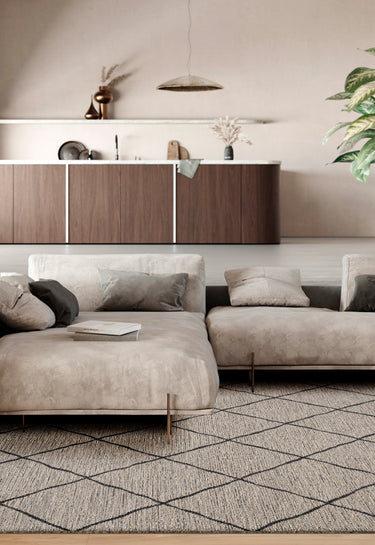 Naeples  Fladvævet Tæppe - Beige