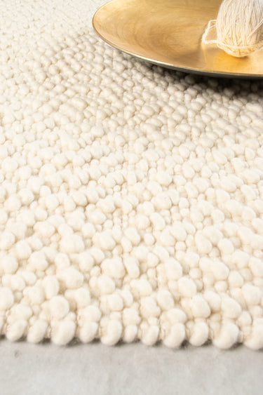 Pebble Kugle Tæppe - Ivory