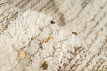 Bohist Uldtæppe - 425 Creme/Khaki (Rundt)